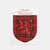 Wallace Tartan Scottish Plaid Lion Rampant Fleecedecke (Vorderseite)