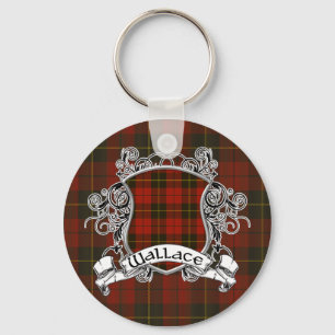 Wallace Tartan Shield Schlüsselanhänger
