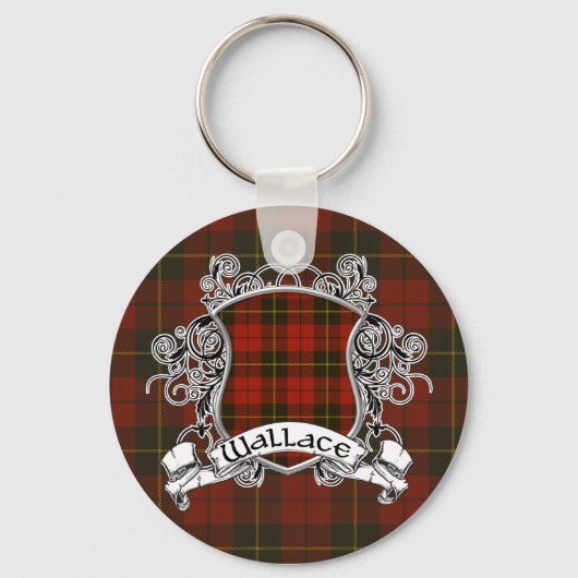 Wallace Tartan Shield Schlüsselanhänger (Vorderseite)