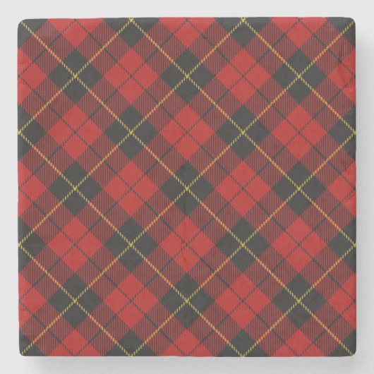 Wallace Tartan Steinuntersetzer (Vorderseite)