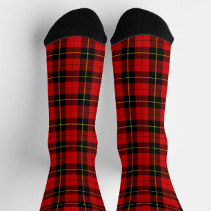 Wallace Tarttan karierte schwarze Socken