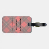 Wallacetartanhintergrund Gepäckanhänger (Rückseite horizontal)
