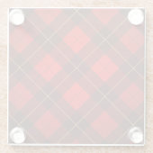 Wallacetartanhintergrund Glasuntersetzer (Rückseite)