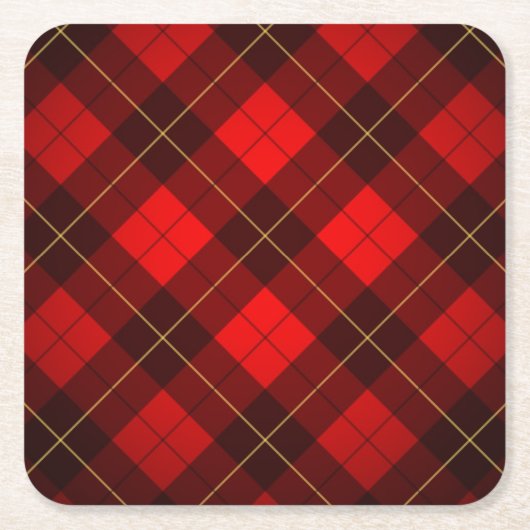 Wallacetartanhintergrund Rechteckiger Pappuntersetzer (Vorderseite)