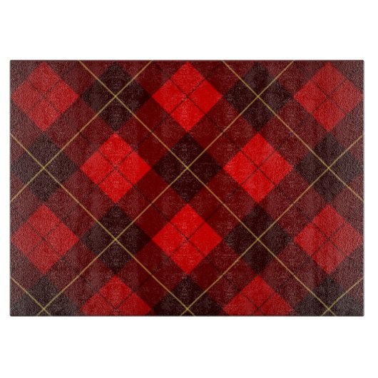Wallacetartanhintergrund Schneidebrett (Vorderseite)