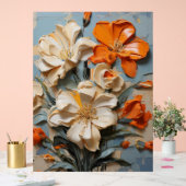 Wallblume - Impasto Floral Acrylschild (Hochzeit)