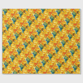 Wallblumengeschmückte originale Aquarellkunst Geschenkpapier (Flach)