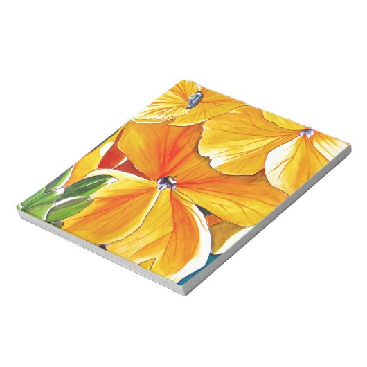 Wallblumengeschmückte originale Aquarellkunst Notizblock (Rotiert)