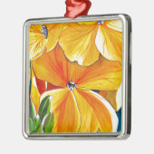 Wallblumengeschmückte originale Aquarellkunst Ornament Aus Metall (Links)