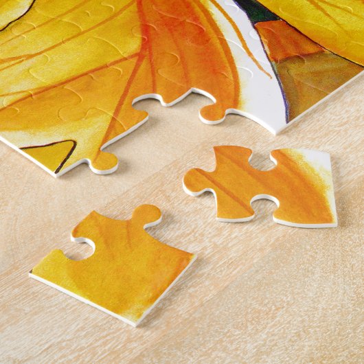 Wallblumengeschmückte originale Aquarellkunst Puzzle (Seite)