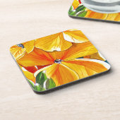 Wallblumengeschmückte originale Aquarellkunst Untersetzer (Linke Seite)