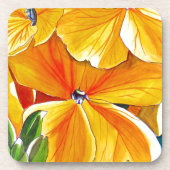 Wallblumengeschmückte originale Aquarellkunst Untersetzer (Vorderseite)