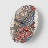 WALLCLOCK : WILLIAM MORRIS : HONEYSUCKLE + TULIP RUNDE WANDUHR (Winkel)