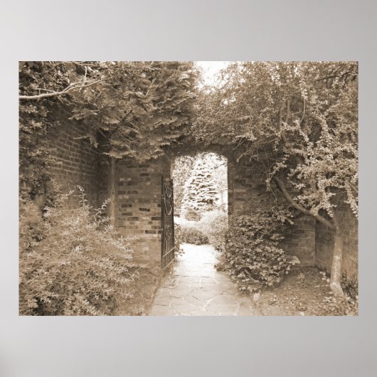 Walled Garden Gate Poster (Vorne)
