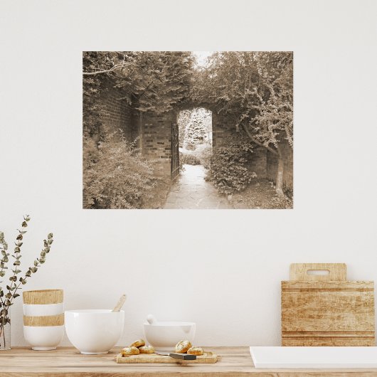 Walled Garden Gate Poster (Küche)