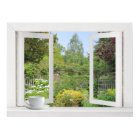 Walled Garden - Offenes Fenster zu Blume und Bäume