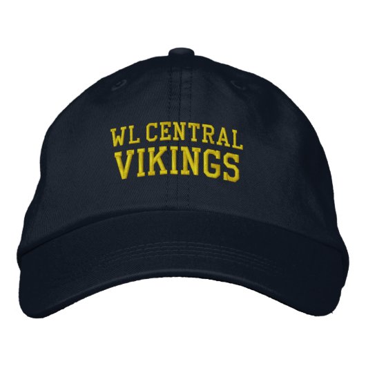 Walled Lake Central High School Baseball Hat Bestickte Baseballkappe (Vorderseite)