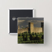 Walled Stadt Monteriggioni, in der Provinz Button (Vorne & Hinten)