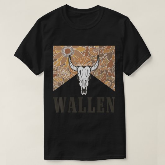 Wallen Western Kuh Skull Shirt Merge Niedliche Aus (Design vorne)