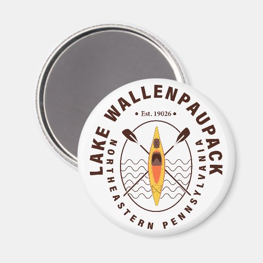 Wallenpaupack Pennsylvania Kayaking Fischen Magnet (Vorderseite/Rückseite)