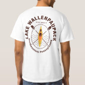 Wallenpaupack Pennsylvania Kayaking Fischen T-Shirt (Rückseite)