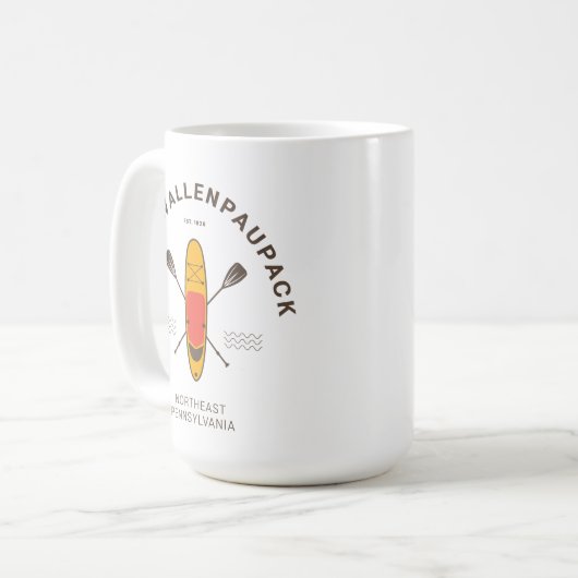 Wallenpaupack Pennsylvania Paddle Boarding Kaffeetasse (Vorderseite Links)