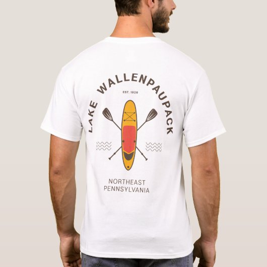 Wallenpaupack Pennsylvania Paddle Boarding T-Shirt (Rückseite)