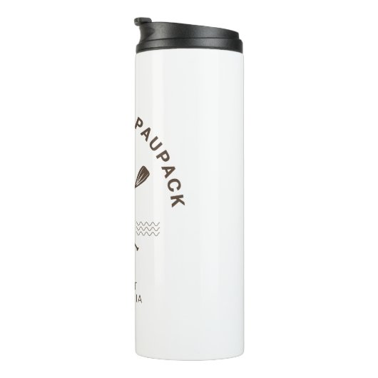 Wallenpaupack Pennsylvania Paddle Boarding Thermosbecher (Nach rechts gedreht)