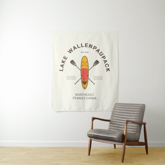 Wallenpaupack Pennsylvania Paddle Boarding Wandteppich (Beispiel)