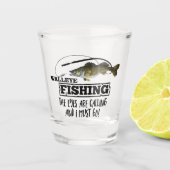 Walleye Angelfisch Sport im Freien Männer Schnapsglas (Vorderseite)