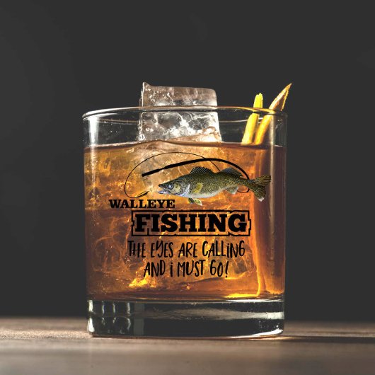 Walleye Angelfisch Sport im Freien Männer Whiskyglas