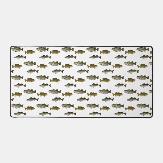 Walleye Bass Angler Men-Muster beim Angeln Schreibtischunterlage (Vorderseite)