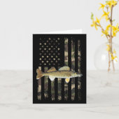 Walleye Camouflage American Flag1 Karte (Gelbe Blume)