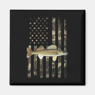 Walleye Camouflage American Flag1 Magnet