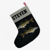 Walleye Fischen Coole Sportarten Herren Pickerel Großer Weihnachtsstrumpf (Rückseite (Hängend))