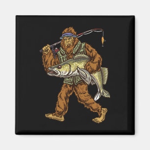 Walleye Fischen Sauger Jagd Bigfoot Fischer Magnet