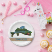 Walleye Fischen Zelt Camping Lake Pappteller (Party)