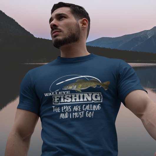 Walleye Fischen Zitat Sport Hobby Fischen Runde T-Shirt