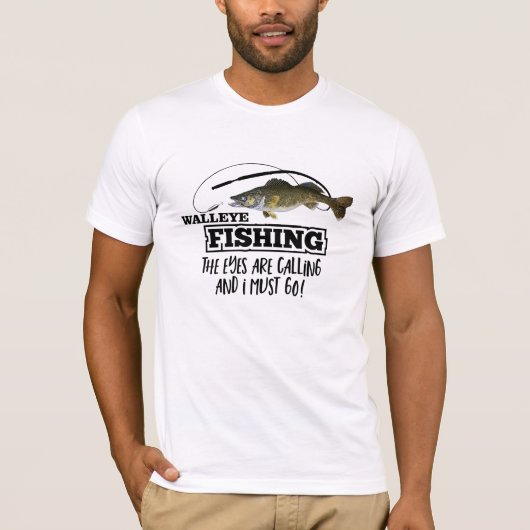 Walleye Fischen Zitat Sport Hobby Fischen Runde T-Shirt (Vorderseite)