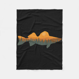 Walleye Fischerei Wald Natur Wildlife Fisherman Fleecedecke