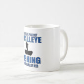 WALLEYE FISCHEREI Walleye Fishing and Beer Kaffeetasse (VorderseiteRechts)