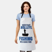 WALLEYE FISCHEREI Walleye Fishing and Beer Schürze (Getragen)
