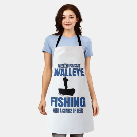 WALLEYE FISCHEREI Walleye Fishing and Beer Schürze (Getragen)