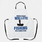 WALLEYE FISCHEREI Walleye Fishing and Beer Schürze (Vorderseite)