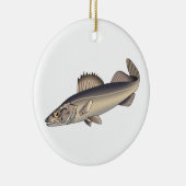 Walleye Fish Keramik Ornament (Rechts)
