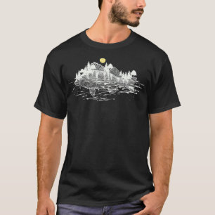 Walleye Fish Surreal Mens Boys Cool Walleye Gesche T-Shirt