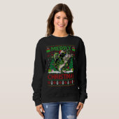 Walleye Fish   Xmas Tree Ugly Santa Walleye Christ Sweatshirt (Vorne ganz)