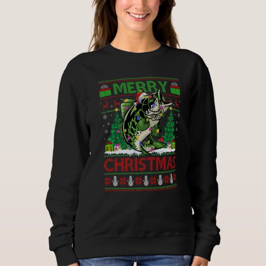 Walleye Fish  Xmas Tree Ugly Santa Walleye Christm Sweatshirt (Vorderseite)