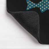 Walleye Fishing American Flag Sauger Anglen Mousepad (Ecke)