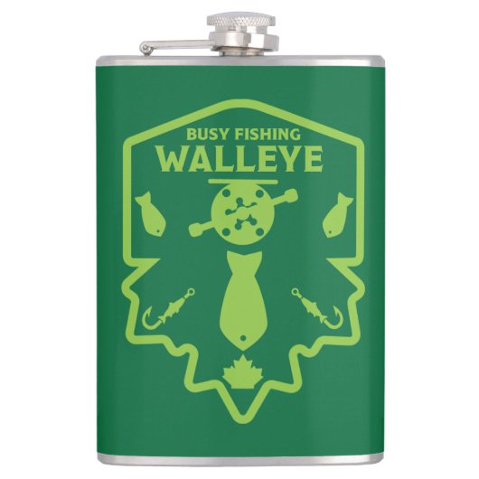 Walleye Fishing Canada Flachmann (Vorderseite)